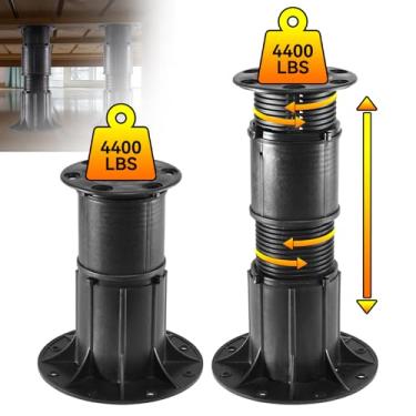 Imagem de ALYCLIP Pernas de suporte de cama de altura ajustável, conjunto de 2 pernas de suporte de moldura de cama, para pernas de estrutura de cama, ripas de cama queen, pernas de cama, substituição de pernas