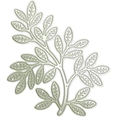 Imagem de Corte de folhagem para fazer cartões, recortes de scrapbooking, ramos de corte de metal, parabéns, corte, feliz aniversário, gravação em relevo, modelo de estênceis para decoração de scrap-booking,