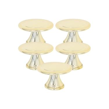 Imagem de Puxador Colonial Ponto Furo Único Gaveta Armário Retrô Conjunto de 5 (Dourado Brilho)