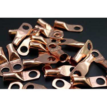 Imagem de Anel de cobre de 4 calibres 5/16 25 peças conector terminal de bateria de crimpagem AWG GA CUR4516