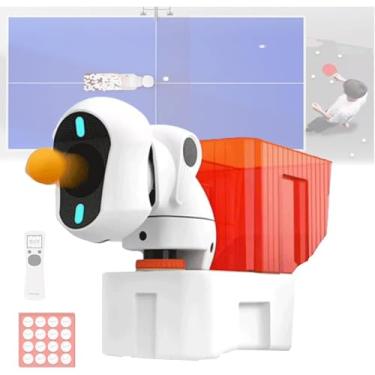 Imagem de Máquina de Bolas de Tênis de Mesa,Profissional Treinador de Tênis de Mesa,Armazenamento de 150 Bolas,9 Tipos de Giro,11 Frequência de Saída,162 Planos de Treinamento,Mini Robô de Tênis de Mesa