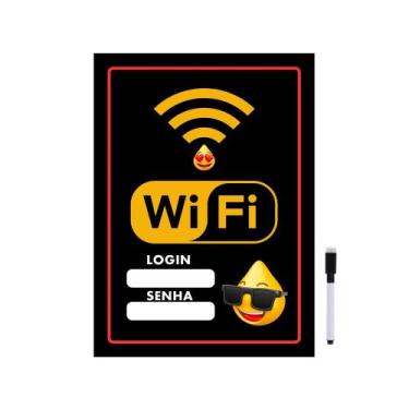 Imagem de Quadro Wifi Coxinha Internet Lanchonete Restaurante 20x28cm - CAMALEÃO