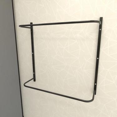 Imagem de Arara de roupas closet quarto com 4 peças regulável 100x100 cm cor pre