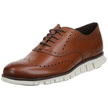 Imagem de Cole Haan Tênis masculino Zerogrand Wingtip Oxford, British Tan Closed Bures, 42, Bronze britânico, 10.5 Wide
