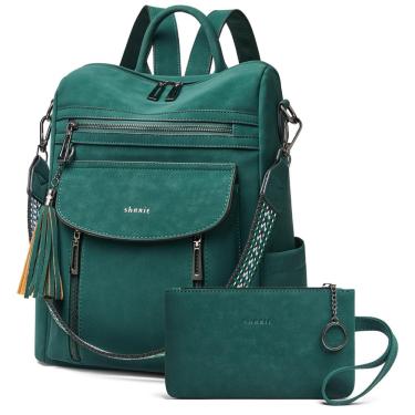 Imagem de Mochila Shrie Fashion Leather para mulheres, preta