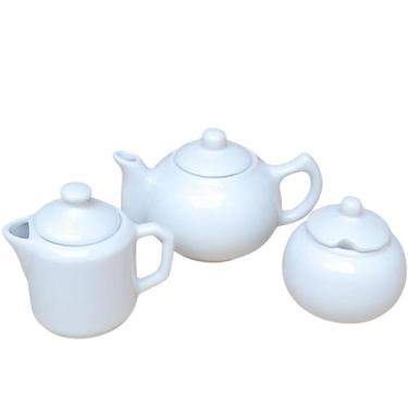 Imagem de Jogo Café e Chá Mesa Posta, Açucareiro 350ml + Bule Chaleira 830ml + B