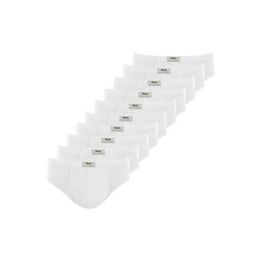 Imagem de Kit com 10 Cuecas Slip Mash 074.58, Branco, G