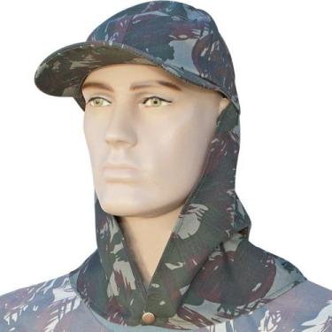 Imagem de Boné Camuflado Com Saia Removível Proteção Uv Ripstop - Belli Adventur