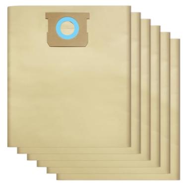 Imagem de Pacote com 6 sacos de filtro de substituição DXVA19-4102 Shop Vac Bags compatíveis com aspirador de pó molhado/seco DEWALT 12-16 galões DXV12P DXV14P DXV16P DXV16PA DXV16S
