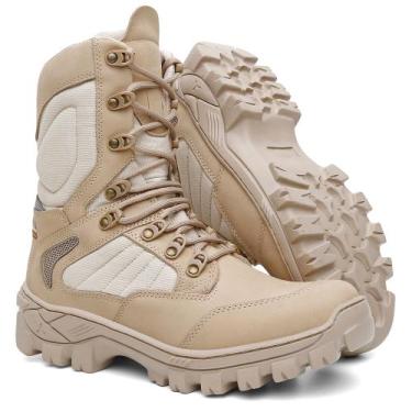 Imagem de Bota Masculina Coturno Sola Tratorada Cano Médio Resistente Confortáve