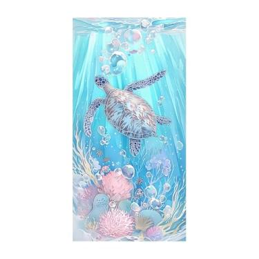 Imagem de SiaBiced Toalha de praia Toalha de natação altamente absorvente Homens Mulheres Microfibra de Toalha Luz de Banho Soft para Piscina Hotel de Viagem para Partes, Azul, S