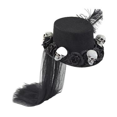 Imagem de simhoa Steampunk Cartola Chapéu Mulheres Mens Masquerade Gótico Funky Pirata Chapelaria Festa Estilo Vintage Suprimentos Punk Dress Up Fedoras Headwear