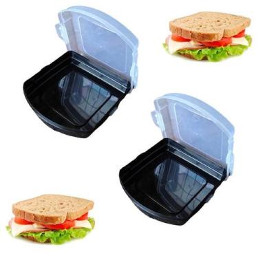 Imagem de Kit 2 Porta Sanduíche Pra Misto Marmita Vasilha Sanduicheira - Jaguar