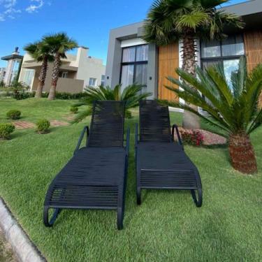 Imagem de Espreguiçadeira Horizontal em Corda Náutica Preta - New Garden