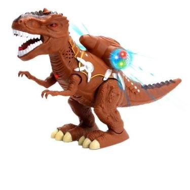 Imagem de Dinossauro de Armadura Anda Emite Som Luz e Solta Fumaça-Rex - Toys
