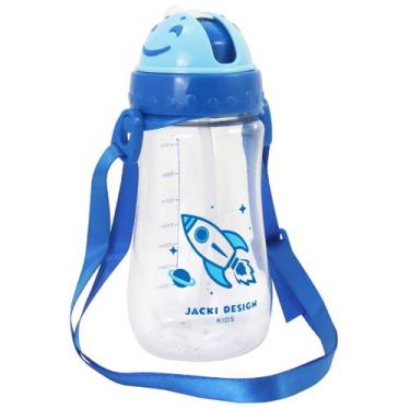 Imagem de Garrafa de Água Infantil Criança com Canudo 460ml Squeezes Personaliza