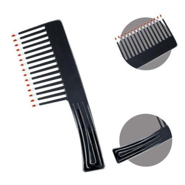 Imagem de Pente de Cabelo Barbeiro Cabelereiro Profissional Fino Cacheados Afro 