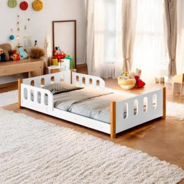 Imagem de Cama Cercadinho Infantil Colchão Clarise Branco - CasaH