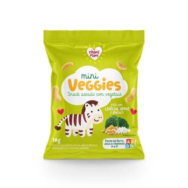 Imagem de Mini Veggies Snack Lentilha Arroz E Brócolis 18G Nhamimami
