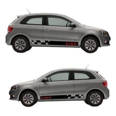 Imagem de Kit C/ 2 Adesivo Faixa Lateral Gol Volkswagen Compatível - onl