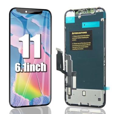 Imagem de EFAITHFIX Tela LCD de substituição para iPhone 11 com montagem de moldura de 6,1 polegadas e digitalizador de tela sensível ao toque 3D com kit de ferramentas de reparo para A2111 / A2223 / A2221 com