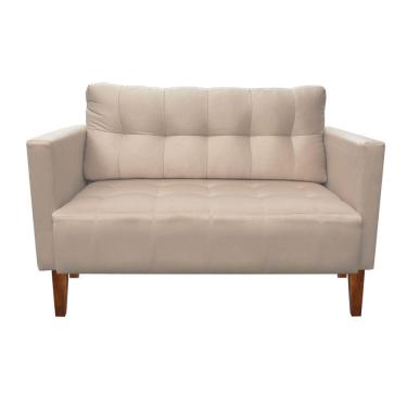 Imagem de Sofá Retrô Namoradeira 2L Livia Suede Bege