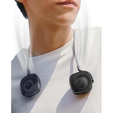 Imagem de BENEUNDER Ventilador de pescoço portátil, mini ventilador pessoal pequeno de 110 g com bateria recarregável, resfriamento turbo de 8000 RPM, ultraleve para viagens, ao ar livre, escritório e em