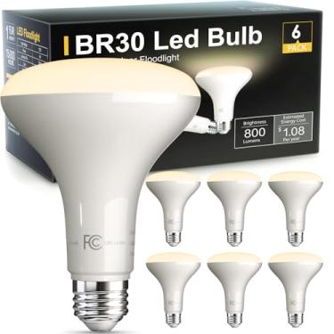 Imagem de TJOY Lâmpada De Led Br30, Equivalente A 65 Watts, 9 W De Eficiência Energética, Base Padrão E26, 3000 K, Regulável, Vida Útil De 15.000 Horas, Para Teto, Embutida, Sala De Estar E Cozinha, Pacote C