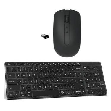 Imagem de BDNET, Teclado Mouse Wireless Preto Para Notebook tablet