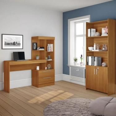 Imagem de Conjunto Escritório com Escrivaninha NT2010 e Armário com Chave 56118 Notável Móveis