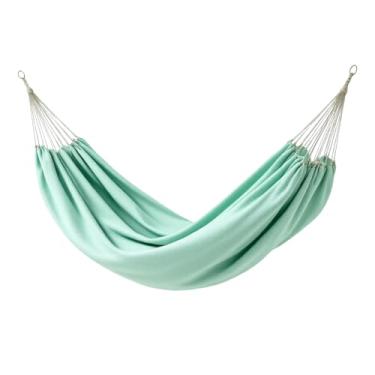 Imagem de Rede De Descanso Dormir Balanço Casal Jeans Reforçada Grande 3,9m x 1,4m - Ideal Para Camping, Hotel, Praia, Acampamento, Jardim, Varando, Sítio, Chárcara, Apartamento, Viagem, Fazenda (Verde-claro)