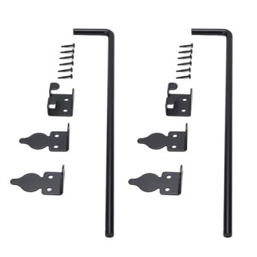 Imagem de 2 Definir Travas de Vime para Serviço Pesado, Haste de 1/2 X 18 Polegadas, Haste de Aterramento do Portão, Haste Derrubada para Manchas de Portas de Portas de Metal de Madeira