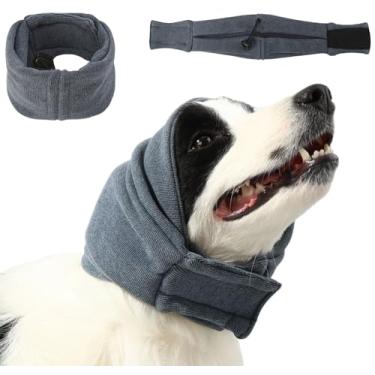 Imagem de Jaynuier Orelhas silenciosas para cães, moletom com capuz calmante para cães, protetores de ouvido ajustáveis para proteção de ruído, cobertura de cabeça para orelha