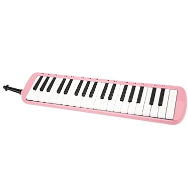 Imagem de Melodica 37 Keys Teclado Wind Instrument para Iniciantes e Profissionais - Portátil Com Kit de Blowpipe (Rosa)