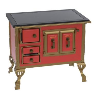 Imagem de Fogao a Lenha Venax GII n 1 Colonial Premium Vermelho, SAIDA DIREITA