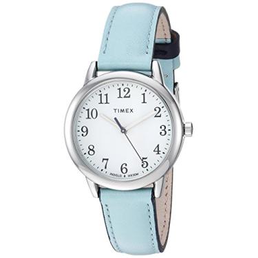 Imagem de Timex Relógio feminino Easy Reader, Azul/prata/branco/30 mm, 30mm, Relógio de leitura fácil