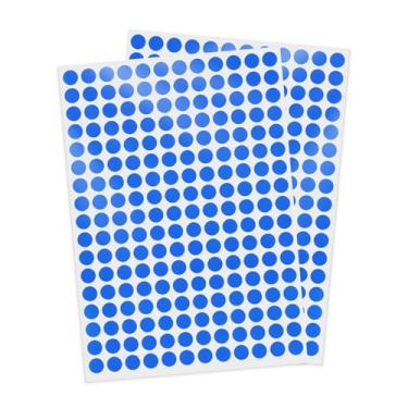 Imagem de YIKIADA 2040 pçs adesivos de pontos 1 cm etiquetas redondas círculo cor codificação decalques etiquetas coloridas para escritório, sala de aula, casa, quintal, venda azul