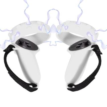 Imagem de Digicharge Silicone Controller Grip for Oculus Quest 2 Touch Controller Covers Protective Ring Cover for Oculus/Meta Quest 2 VR Handle, Anti-Drop Silicon Protection Sleeve with Adjustable Hand Strap