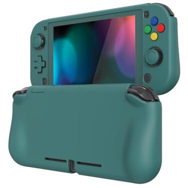 Imagem de PlayVital ZealProtect Protective Case for Nintendo Switch Lite, Ergomomic Grip Hard Cover - Durable Shock-absorbent Anti-Scratch with Screen Protector & Thumb Grip Button Caps, Hunter Green