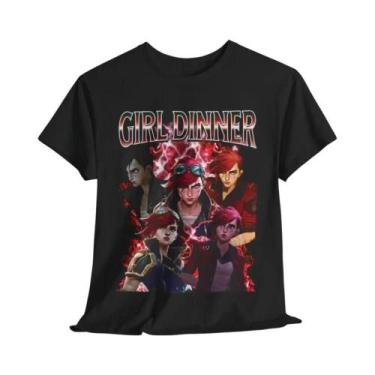 Imagem de Camiseta Vintage League of Legends Caitlyn Arcane - Unissex em Algodão