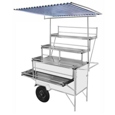 Imagem de Carrinho Expositor com Toldo e Rodas Pneumáticas Cefaz