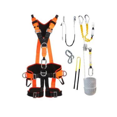 Imagem de Kit Cinto De Segurança Tipo Paraquedista 7 Pontos Completo Para Trabal