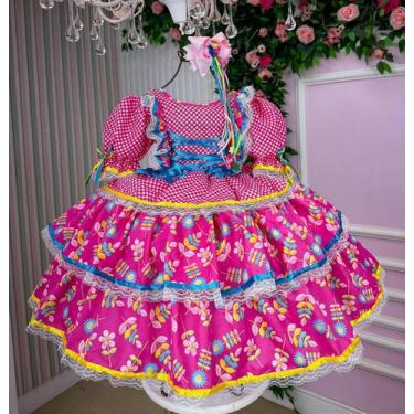Imagem de Vestido Bella Child Junino Quermesse Chique Pink, 8