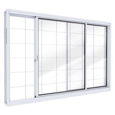 Imagem de Janela de Aço de Correr Lucasa Facilita Branco