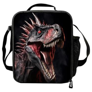 Imagem de VEEWOW Lancheira jurássica para meninos espinossauro lancheira dinossauro bolsa térmica escolar (C901)