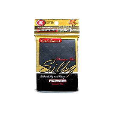 Imagem de 50 Card Sleeves Deck Protectors Standard Size Silky Matte Black Magic Mtg