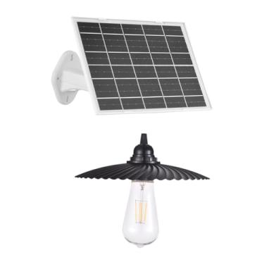 Imagem de Ioensy Luminária pendente solar, luminária de galpão movida a energia solar com cordão e controle remoto, externa suspensa para quintal, pátio, galinheiro,