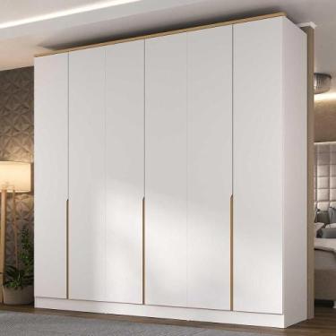 Imagem de Guarda Roupa Casal 2,40m 6 Portas com Prateleiras 100% MDF - Mambel Q,
