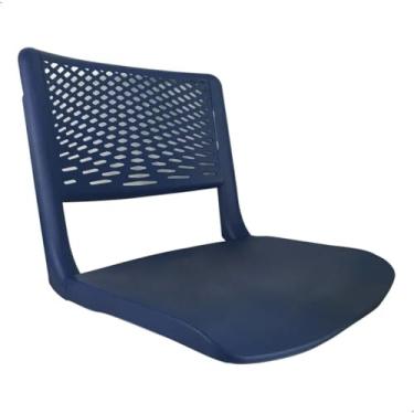 Imagem de Conjunto Assento e Encosto Verona Azul Marinho – Polipropileno Resistente e Design Ergonômico Home Gourmet