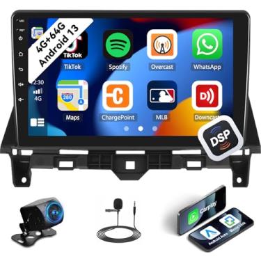 Imagem de 4 GB + 64 GB Android 13 estéreo para carro para Honda Accord 8th 2008-2013 com Carplay sem fio Android Auto, tela sensível ao toque HD de 10,1 polegadas, rádio de carro Bluetooth com link espelhado